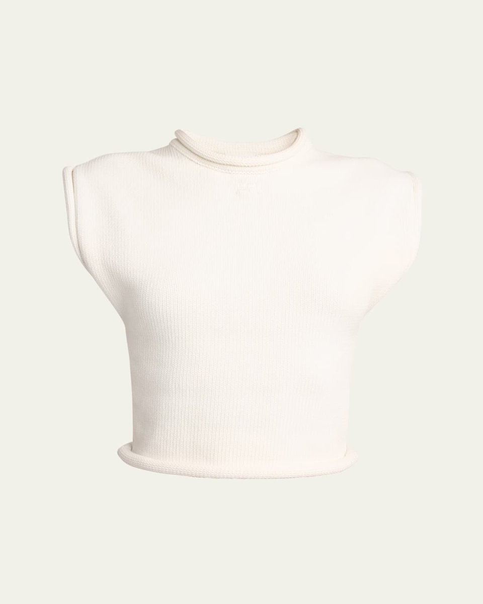 Rolled Hem Knit Top